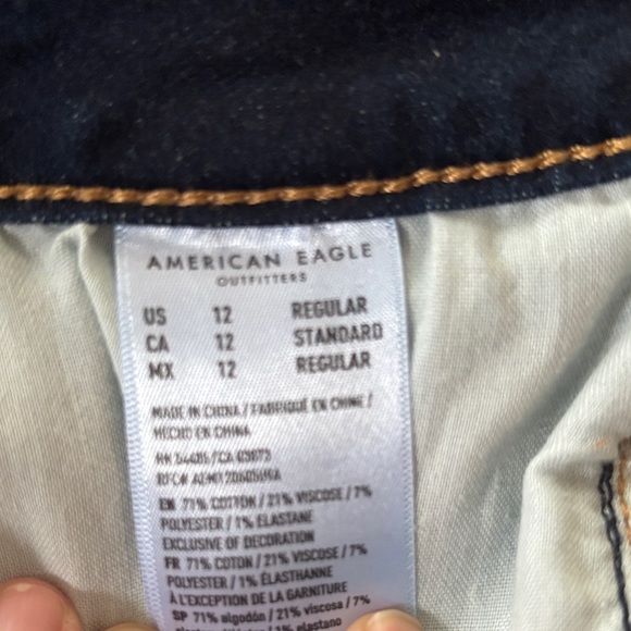 American Eagle Outfitters Women's Navy Skinny Jegging Jeans - Picture 3 of 6